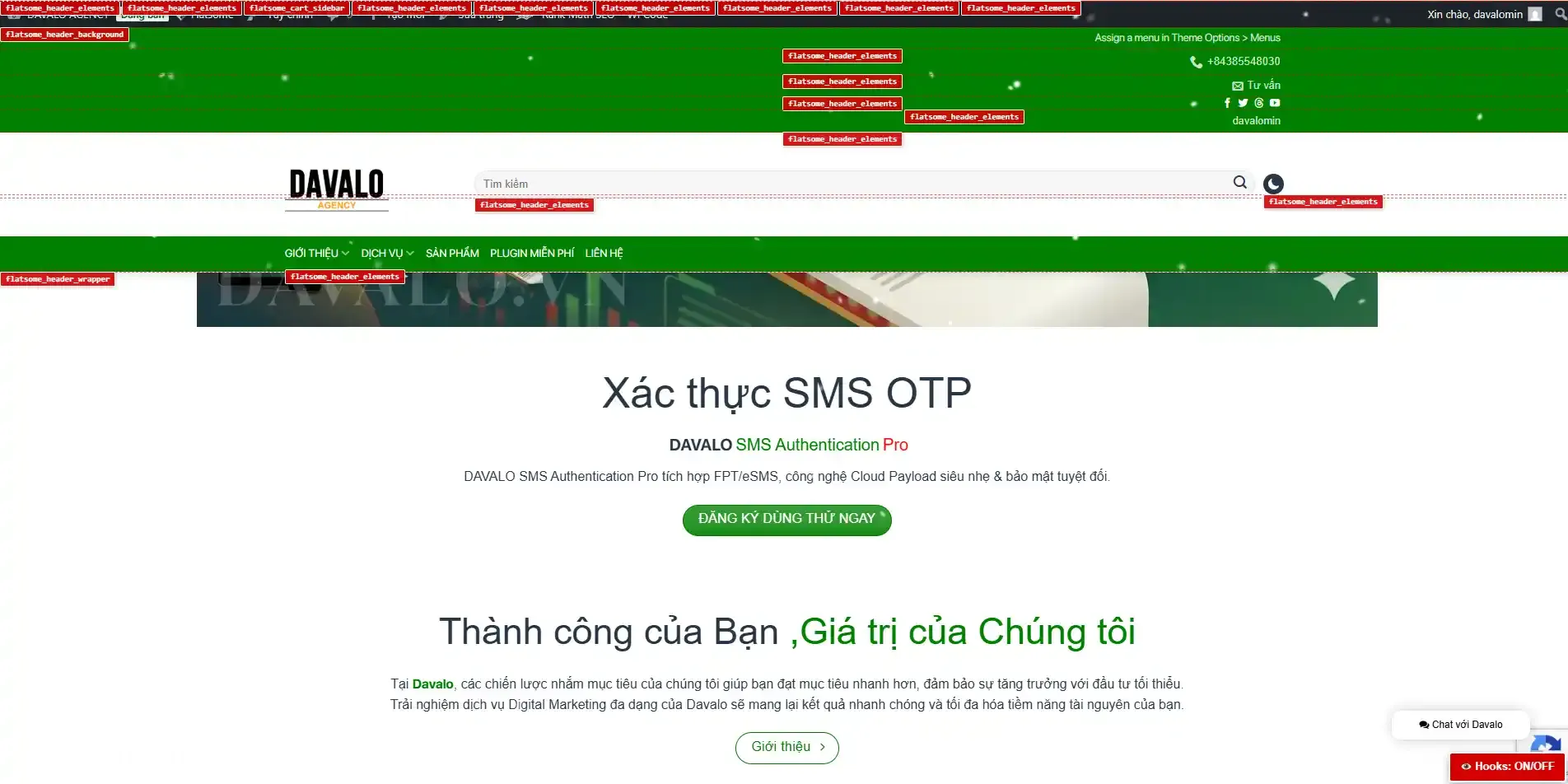 Davalo Hook Visualizer PRO – Auto-Detect Theme và Show Hook WordPress
